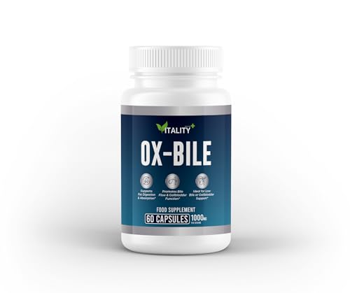 Desiccated Ox Bile 1 000 mg High-Strength Bile Salts for Fat Digestion & Nutrient Absorption 60 Capsules Bovine-Sourced Digestive Support Easy to Take UK Made
