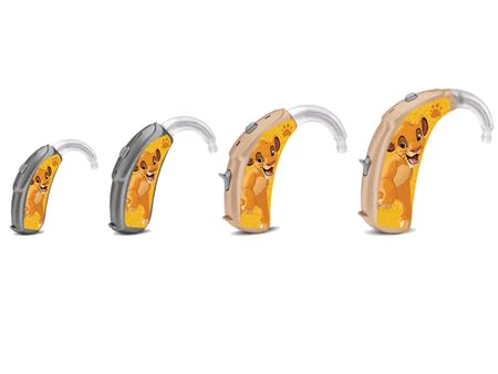 SmartEAR – Universal SmartEar Skins for Audio Processors – Licensed Disney Sticker Designs – Universal Fit – Easy Application - Disney The Lion King - Simba - Hearing aids