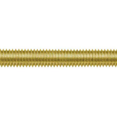 RS PRO M6 Gewindestange Messing 1m Finish Glatt, Packung a 2 Stück
