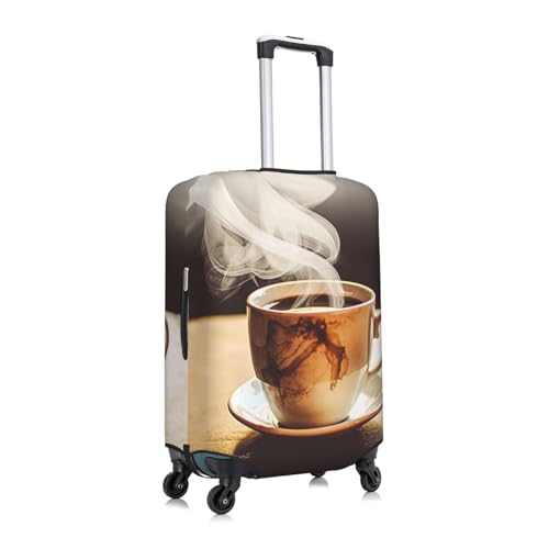 Travel Luggage Cover Fashion Suitcase Protector Hot coffee Spandex Baggage Covers Washable Suitcase Covers Anti-Scratch Luggage Cover Protectors Fits 18-32 Inch Suitcases X-Large2