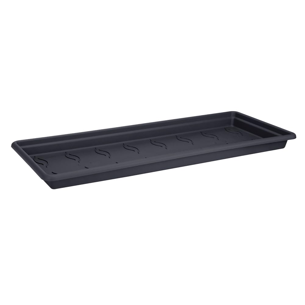 elho Green Basics Garten XXL Untersetz 100cm - Living Schwarz | L 37.6 x B 89.7 x H 6.1 cm | für den Außenbereich