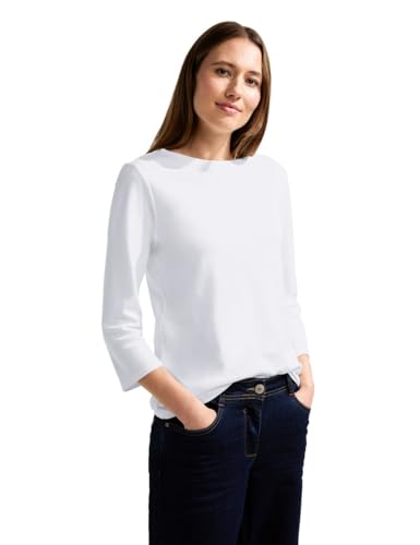 Cecil 317389 Basic Boatneck Camiseta, Blanco, XXL para Mujer