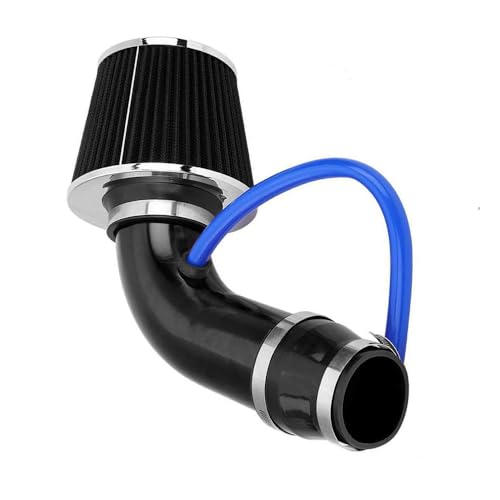 76mm Universal Car Cold Air Intake Filter Induction Kit(Black