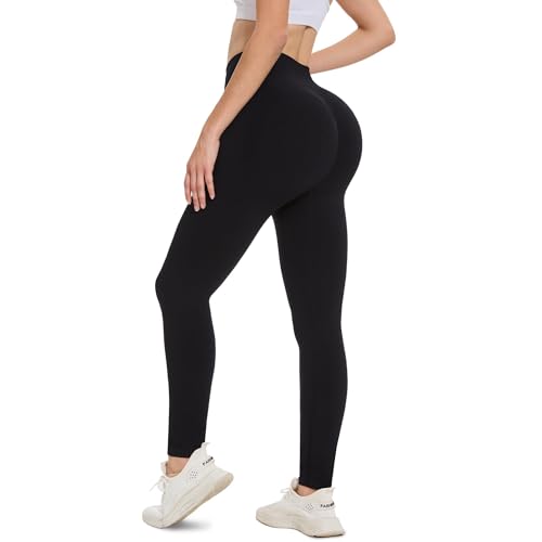 AMIYOYO Scrunch Butt Leggings Damen Push Up High Waist Sport Leggins Booty...