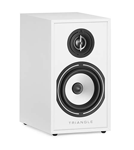 Image of triangle - BOREA BR02 Hi-Fi Bookshelf Speakers - Power handling 80W - Output 89 dB /W /m - Versatile Music and Home Cinema - 176 x 310 x 274 mm - White (Pair) | Pair of Triangle Borea BR02 2-Way Bookshelf Speakers, 80 W, 89 Db Sensitivity, 176x310x274 Mm