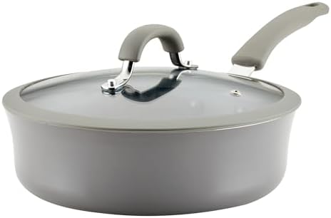 Rachael Ray Cook + Create Nonstick Sauté Pan with Lid, 3 Quart, G...