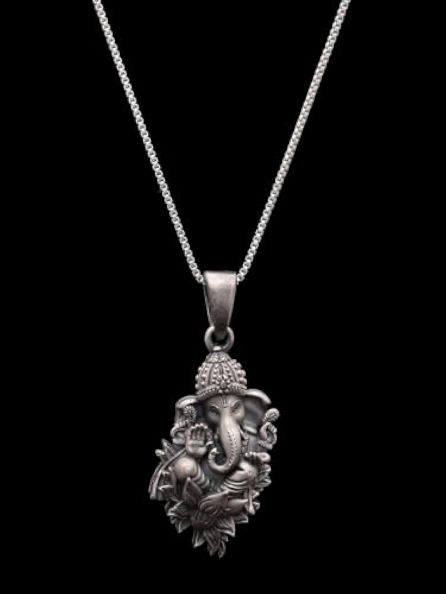 925 Sterling Silver Lord Ganesha Pendant for Blessings