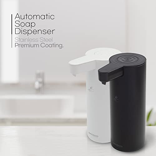 Danawa 9 Oz. Premium Automatic Soap Dispenser, Touch-Free Rechargeable Sensor Liquid Soap Pump Dispenser, Stainless Steel (Matte Black) #TOP6