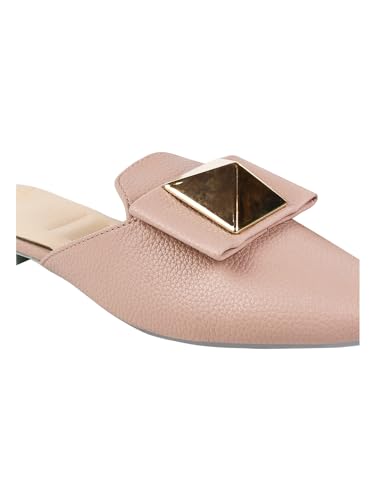 Image of The White Pole Slip on Slides Flat Mules Bellies Jutti Sandals for Women and Girls