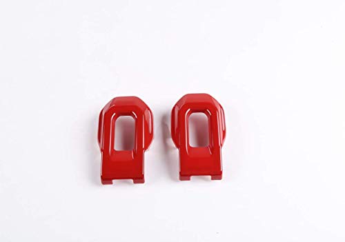 Nicebee 2pcs/Set ABS Car Front Engine Hood Cover Lock Buckle Decoration Frame Trim Cover Stickers for Jeep Wrangler JL 2018+ (Red)
