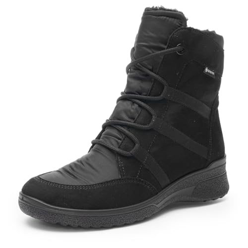 ARA München-GTX, Botas Cortas al Tobillo Mujer, Negro, 38 EU Ancho