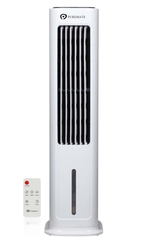 PureMate 6L ​​Air Cooler with Remote Control​, 4 ​Operational Modes, 3 Speeds​ Setting, Digital Display, ​Portable ​​​Evaporative ​Oscillating ​Cooling Fan with Timer for Home & Office