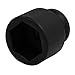 Aexit 3/4-inch Square Hand Operated Tools Drive 36mm Inner Hex 55mm Length CR-MO Steel Black Impact Socket Model:93as415qo302