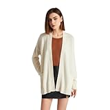 GreenMount Women's 100% Pure Cashmere Cardigan Sweater Soft and Warm Long Sleeve Oversize Loose Cardigan with Pocket