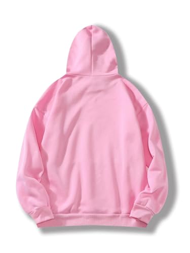 Image of SXV STYLE Hooded Pullover Solid Plain Unisex Cotton Oversized Baggy Sweatshirt Hoodie