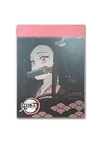 (竈門禰豆子)【メモ帳】鬼滅の刃 メモ帳【サイズ:約88x63x8mm】【中紙80枚(2柄各40枚)】