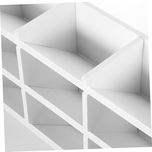 Fournitures de bureau rangement compartimenté boîte porte-stylo blanc - 5