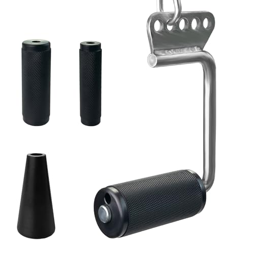 Upgraded LAT Pulldown Attachments Double D Handle Armwrestling Handles V Bar Cable Machine Attachments Cable Attachments Gym Handles for Forearm Wrist Strength Training (4 in 1 Grip)