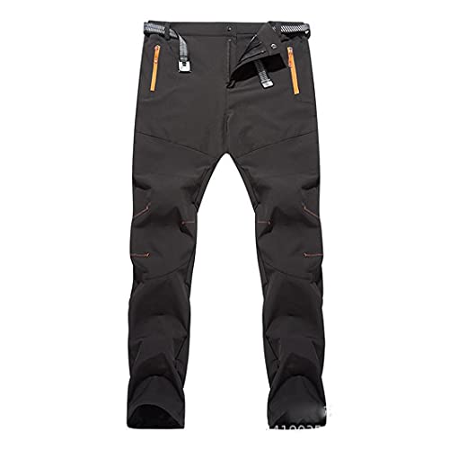 UJDKCF Hombres Senderismo Pantalones Verano Pantalones de secados rápidos Hombre Senderismo Pantalones de Camping de Viaje Tallas Grandes Pantalones Black 5XL