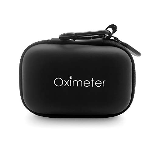 Cocoarm Estuche de Almacenamiento para Oxímetro, Bolsa de Transporte de EVA Resistente Al Agua con Bolsillo de Malla para Oxímetro de Pulso de Dedo, para Viajes y Uso Doméstico