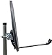 SCHWAIGER Satellitenschüssel 55 cm Stahl SAT Schüssel Spiegel Offset Antenne mit LNB-Tragarm Kabelführung Masthalterung wetterfest langlebig TV Fernsehen HD Astra Hotbird Eutelsat Türksat