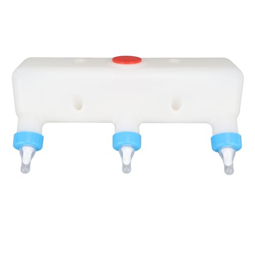 Mangeoire à Agneau 3 Sucettes pour Petits Animaux, Biberon de Lait de Chèvre, pour Porcelets, Chiots, Lampe pour bébé, Chatons – Équipement de Boisson de Ferme,...