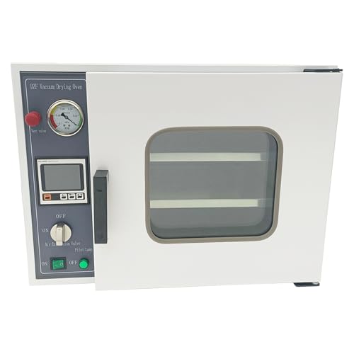 HQHAOTWU Digital Vacuum Drying Oven Lab 2 Layers Shelf Drying Oven Heat Treat Oven Temperature Control 0.9 Cu Ft with LCD Display