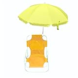 Plegable y ligero Syfinee Sillas plegables de playa para niños con sombrilla, tumbonas reclinables de playa al aire libre para jardín, sillas portátiles multifuncionales para niños