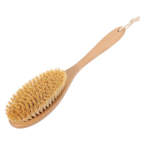 Brosse pour le corps en bois de hêtre Hohopeti et poils durs pour massage
