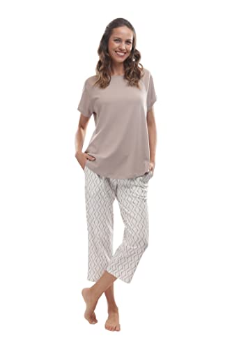 Incredibly Soft Pima Cotton Women's Pajamas Set - Capri4