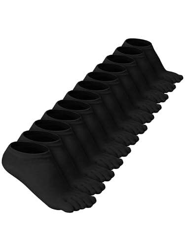 Image of Bencailor 6 /12 /32Pairs Women Toe Socks Five Toe Cotton Socks Ankle Sock with Toes Separated for Women Men Athletic Running
