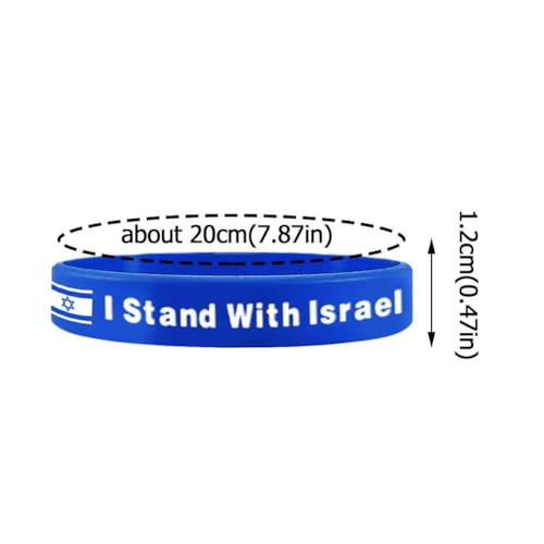 Generic I Stand With Israel Bracelet, Israel Flag Bracelet Israel Bracelets Israel Silicone Bracelets, Blue Rubber Bracelet Support Israe Jewelry2