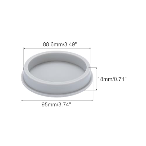 Image of MECCANIXITY High Temp Silicone Plug Mount Dia 88.6mm /3.49 Inch T Shaped Rubber Stopper Hole Plugs for Powder Coating Plating Waterproof Sealing Plugs Grey Pack of 1(OD 95mm /3.74 Inch)