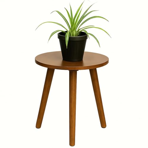 Image of WOOYNEX WOODEN Multifunctional Plant Stand - Modern Home Decor, Wood Planter Holder for Flower Pots, For Living Room Bedroom Balcony Indoor and Outdoor - Kids Stool-(Natural)