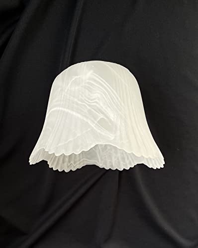 LDC Beta Art Deco Alabaster White Clip on Replacement Glass lamp Shade Ceiling Wall Light
