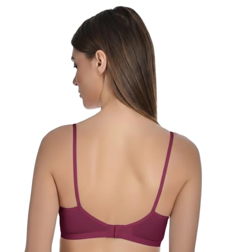 Image of Aimly Women's Cotton Non-Padded Non-Wired Low Coverage Regular Bra Pack of 3