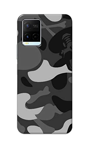 Image of Printed Hard Back Cover Case for Vivo Y21 | Y21T | Y21s | Y21e | Y21A | Y21G Back Cover (Army Pattern) -702