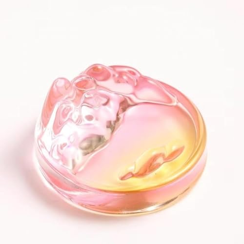 AOBOPOミニ硯 すずり クリスタルガラス製 書道用具 筆置き・墨池一体設計 文鎮機能付き 書き初め・日常書写・習字用 コンパクトサイズ(約 12cm×8cm×2cm) おしゃれ透明外観 文房四宝(筆・墨・紙・硯)セット対応