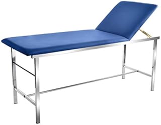 AdirMed Reliable & Comfortable Medical Exam Table - Built in Paper Towel Dispenser - Durable 2” Foam Padding - Powder Coated Steel Frame - Adjustable Backrest - Up to 440lbs - Easy to Clean (Blue)