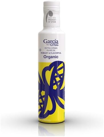 GARCĂŤA DE LA CRUZ - Organic Extra Virgin Olive Oil, Variety Picual, Single Varietal, Smooth Body, Balanced Flavour, Origin Spain, Montes de Toledo, Glass Bottle - 250 ml