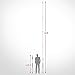 Extension Pole - 24 Foot Premium Telescopic Pole with Universal Multi-Angle Metal Threaded Tip