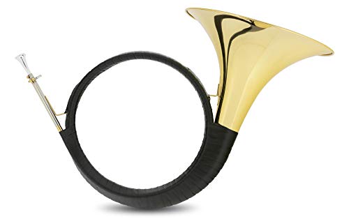 Classic Cantabile PH-400 Bb-Parforcehorn - Jagdhorn und Signalhorn mit Kluppenzug - Zweiwindiges Horn aus klar lackiertem Messing - Inklusive Mundstück und Leichtkoffer