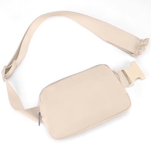 Image of JSJ Mini Fanny Pack for Women & Men,Valentines Day Gifts for Girls Teens Kids Daughter Sister Her,Trendy Stuff Crossbody Bags Cute Everywhere Belt Bags.(Creamy)