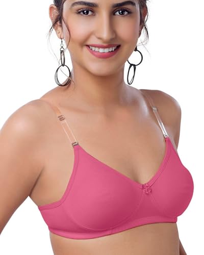 Image of Brida Breathable Cotton Non-Padded Transparent Bra - Comfortable, Stylish, and Lightweight Lingerie for Women - Monica