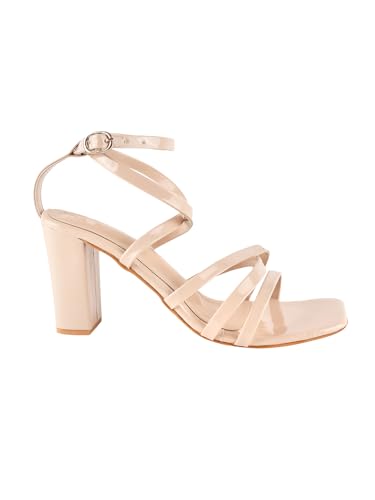 Image of Casual and Classy Block Heel Chunky Heel Sandals Light Weight Comfortable & Trendy Strappy Party Heels for Girls & Women
