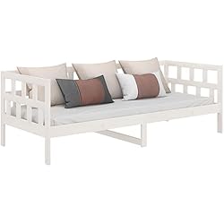 vidaXL Sofá Cama Madera Maciza de Pino Blanco 80x200 cm