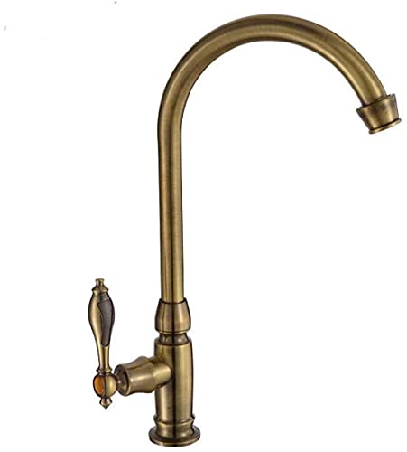 Robinet d'évier de cuisine eau chaude et froide, mitigeur LWX en laiton durable