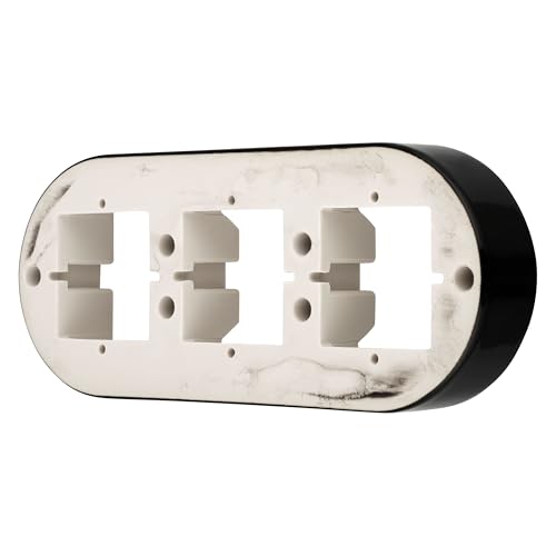 Cornice in porcellana retrò a 3 scomparti, serie PR1 nero