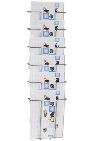 DisplayLager - Wandhalter für Prospekte/Zeitschriften/Magazine (6 x A4)