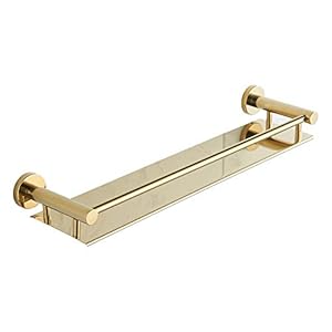 BGL Stainless Steel 304 Shelf Bathroom Shelf 19.6 Inch Wall Mount (Gold)
